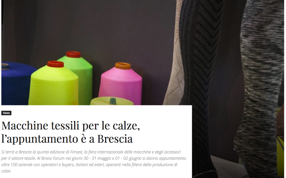 Macchine tessili per le calze, l’appuntamento è a Brescia – da Technofashion.it